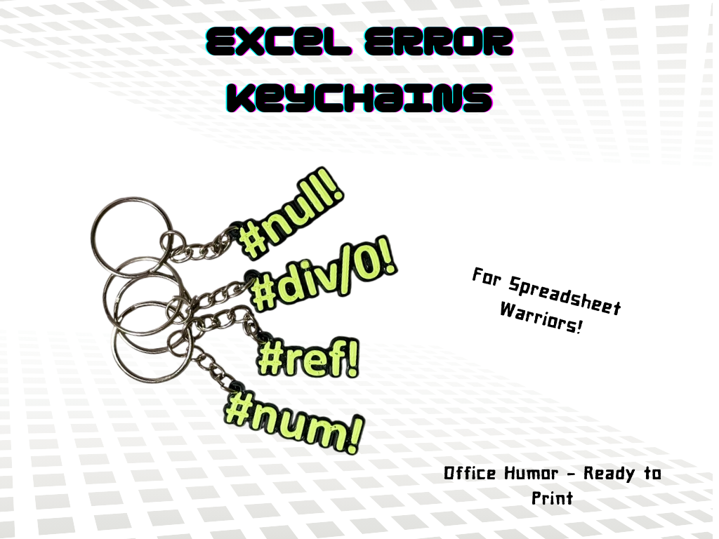Excel Error Keychains