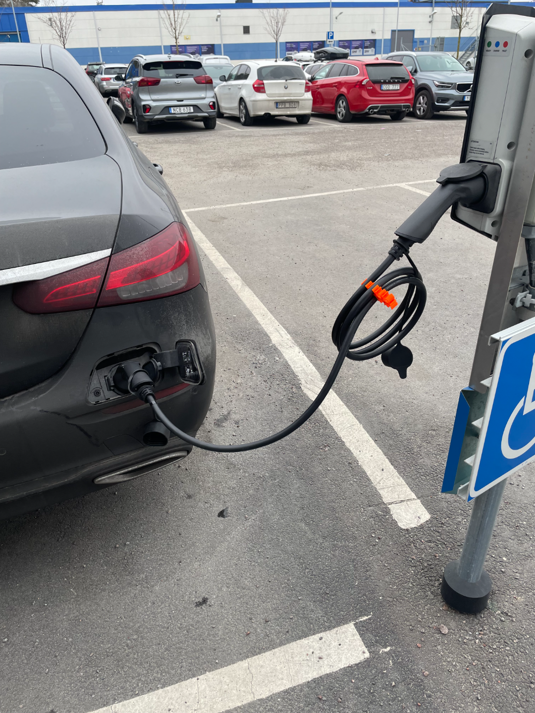EV charging cable clip