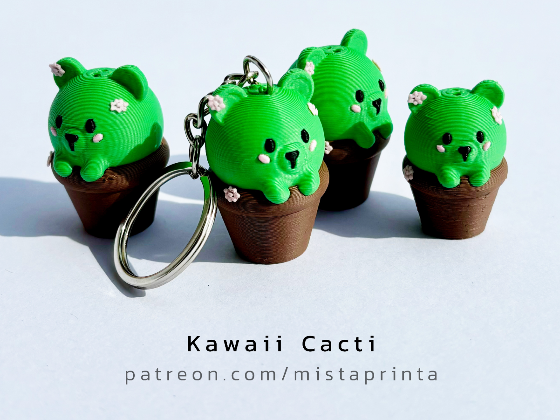 Kawaii Cacti Keychain