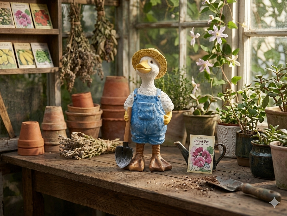 Miniatura Anatra Agricoltore -  Idea regalo