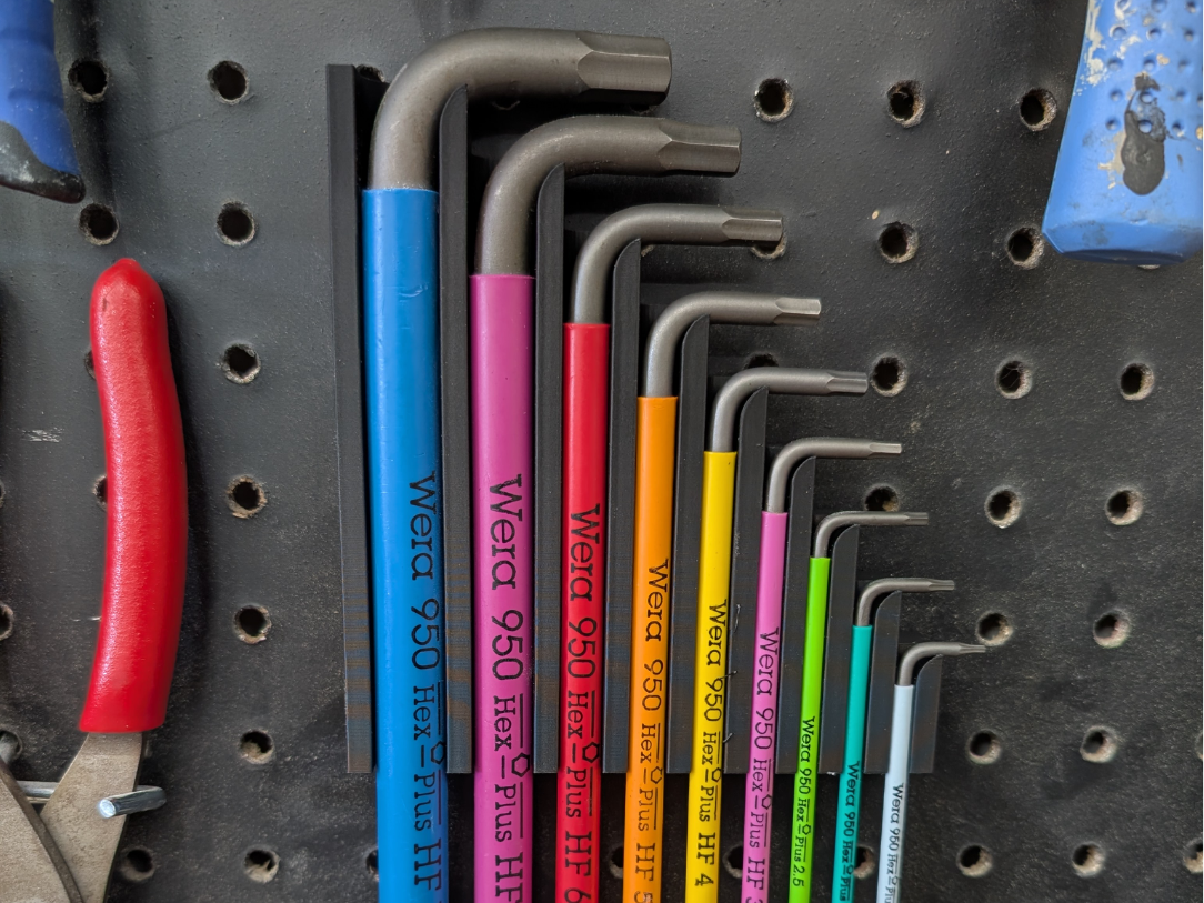 Wera Metric Hex Key Pegboard Holder
