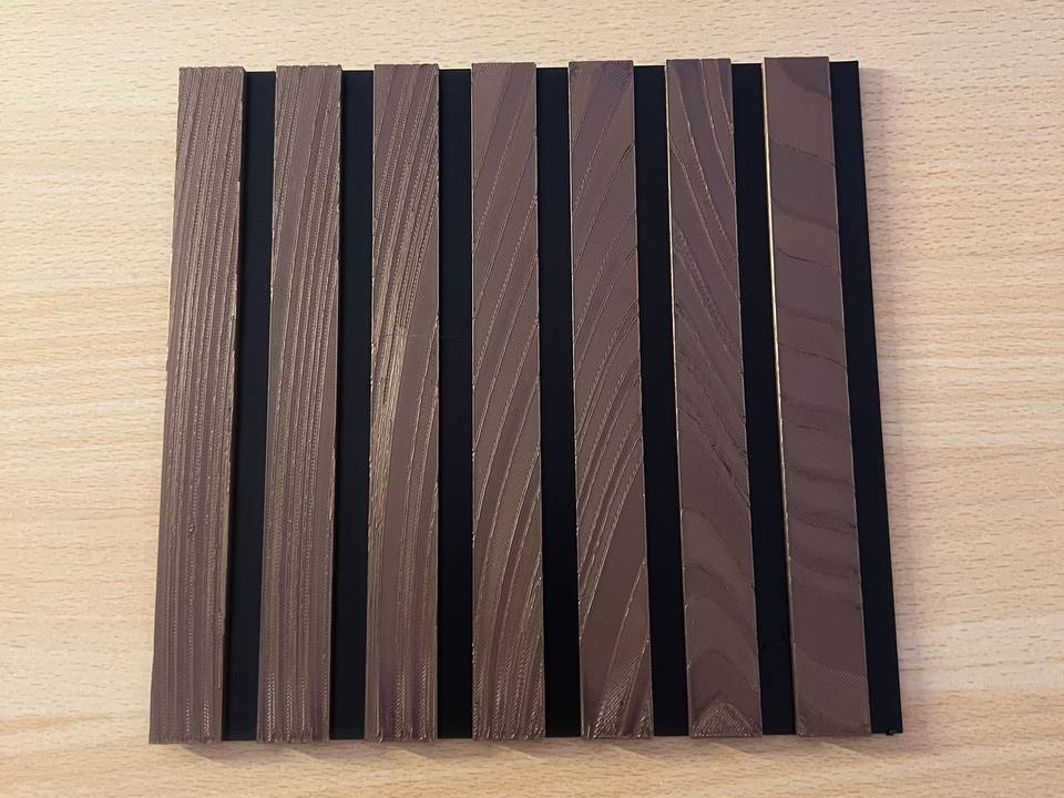 Pannello acustico decorativo effetto legno