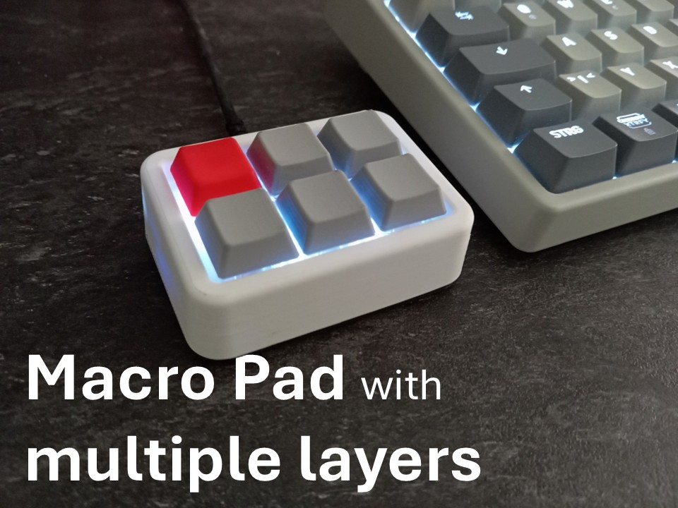 Macro Pad 3x2 Macro Keyboard | multiple layers