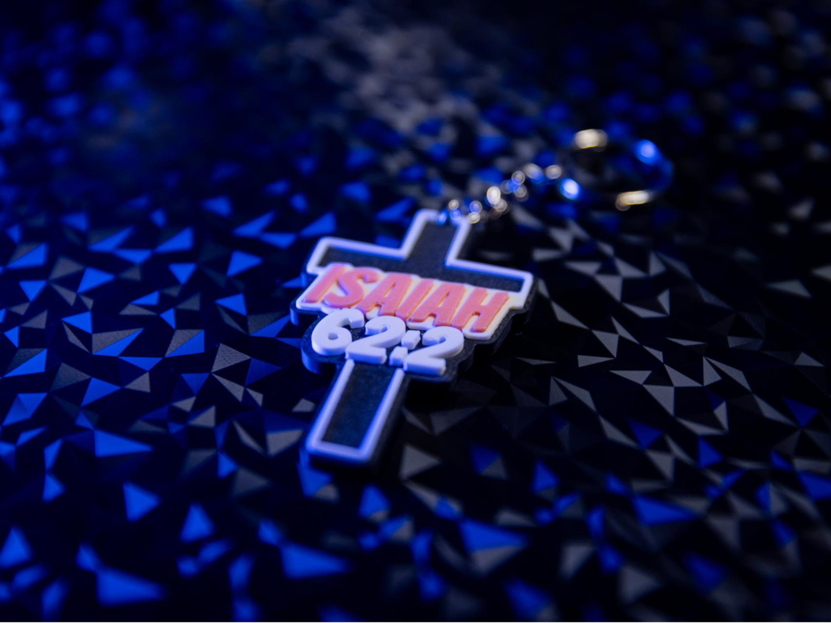 Cross Keychain with scripture