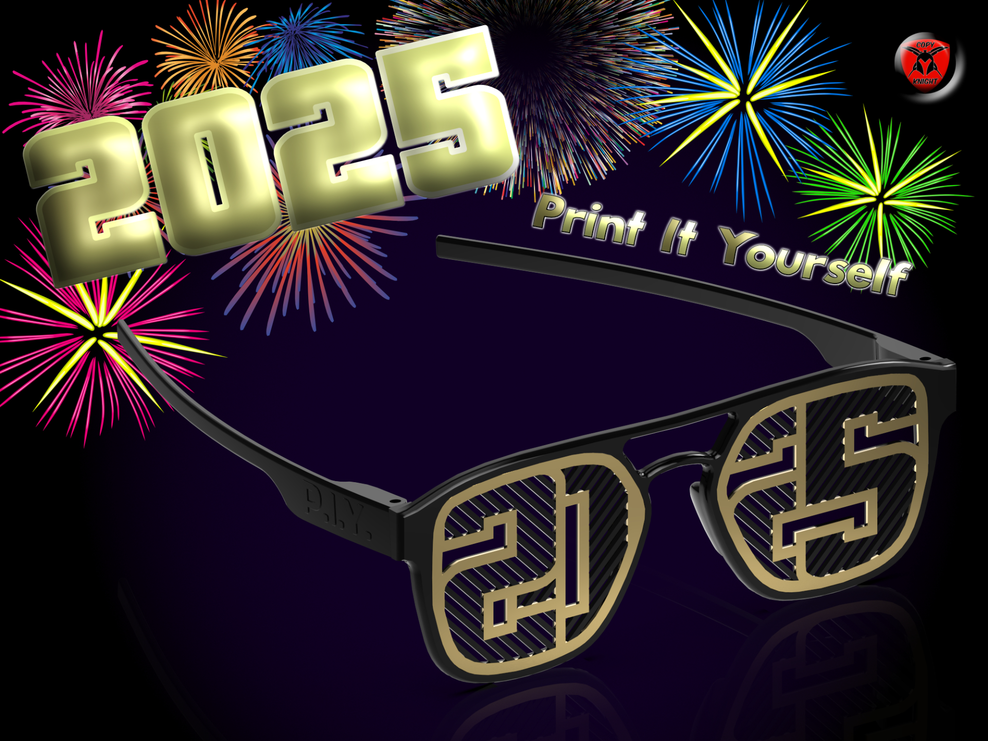 2025 New Year Party Glasses Eye Customized Lenses