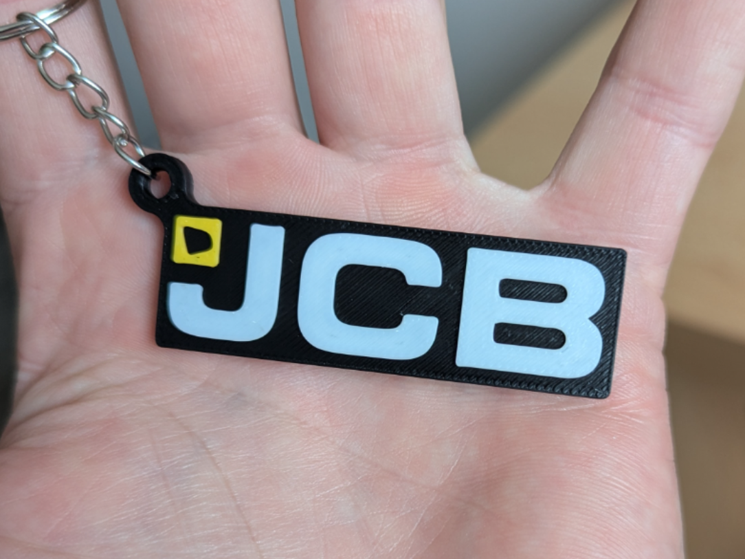 JCB logo keychain
