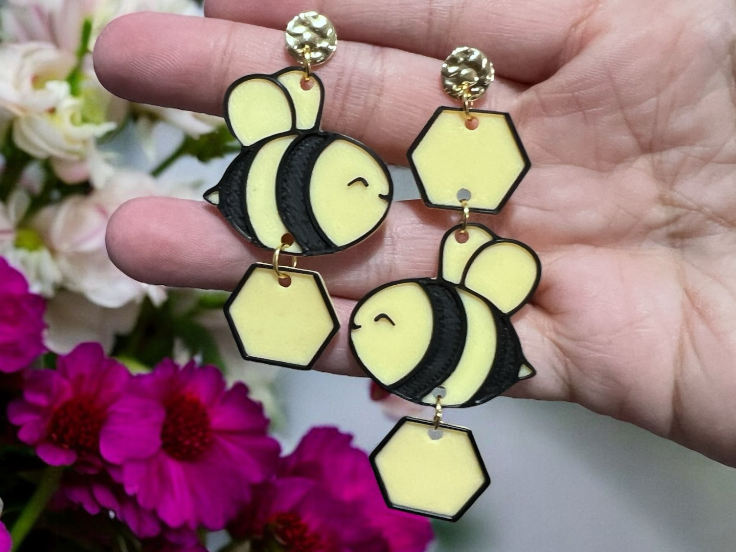 Pendientes abeja