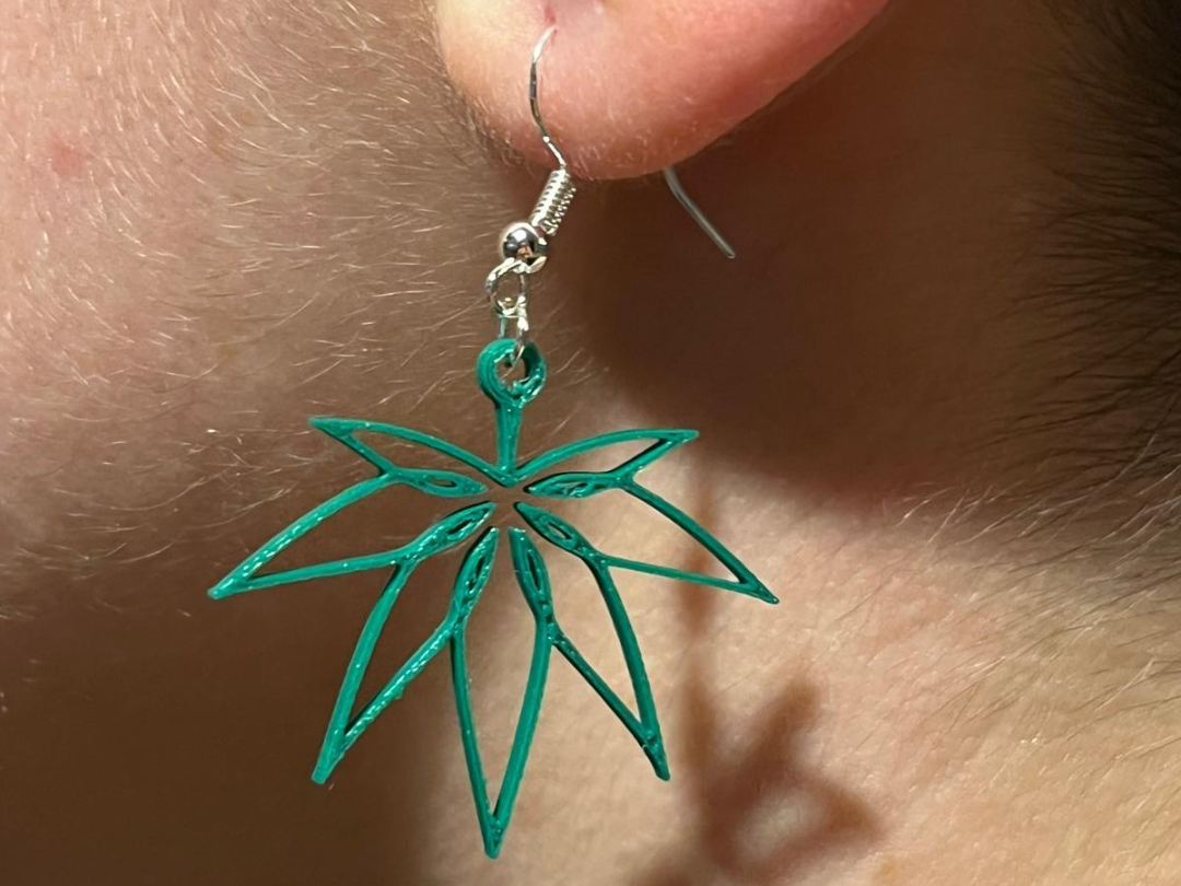 Orecchini foglia marijuana