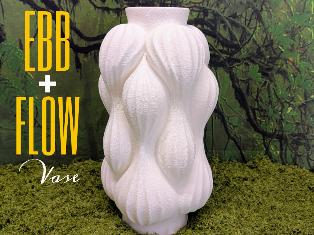 Ebb + Flow Modern Wavy Ceramic Style Vase