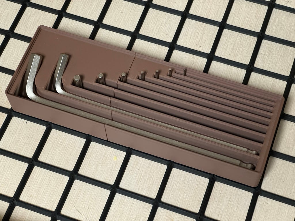 Hex wrench holder gridfinity