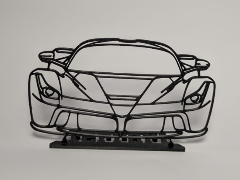 LaFerrari Wall art Silueta Ferrari with base