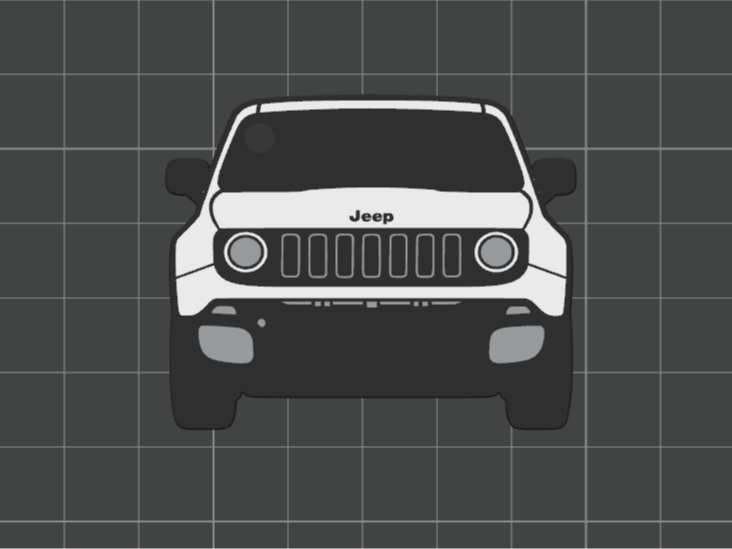 Car Keychain - Jeep Renegade