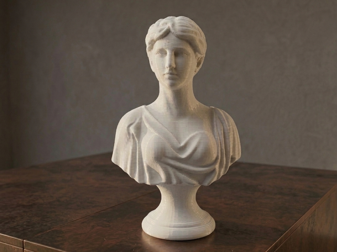 ancient woman bust sculpture
