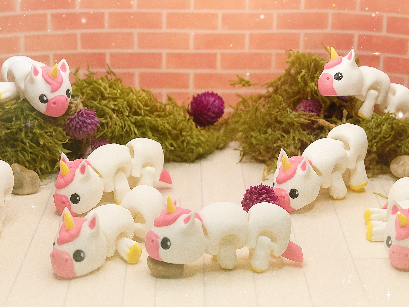Kawaii Articulated Unicorn~Cute Flexi