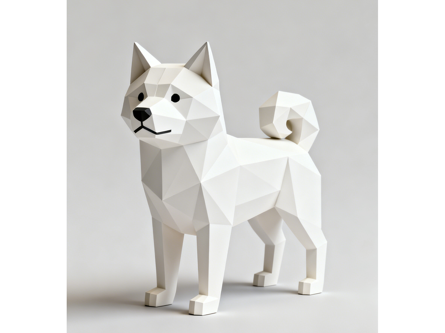 Low Poly Shiba Inu Dog Figurine – Japanese dog