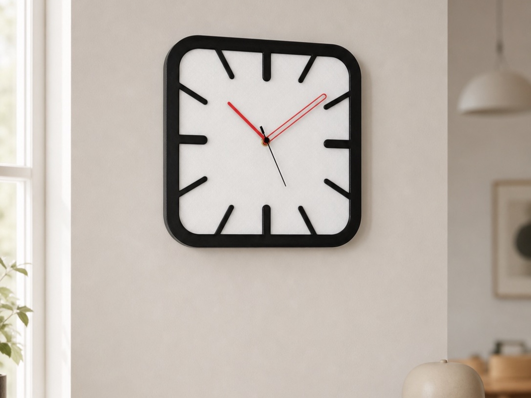 Elegant Dual-Material Wall Clock