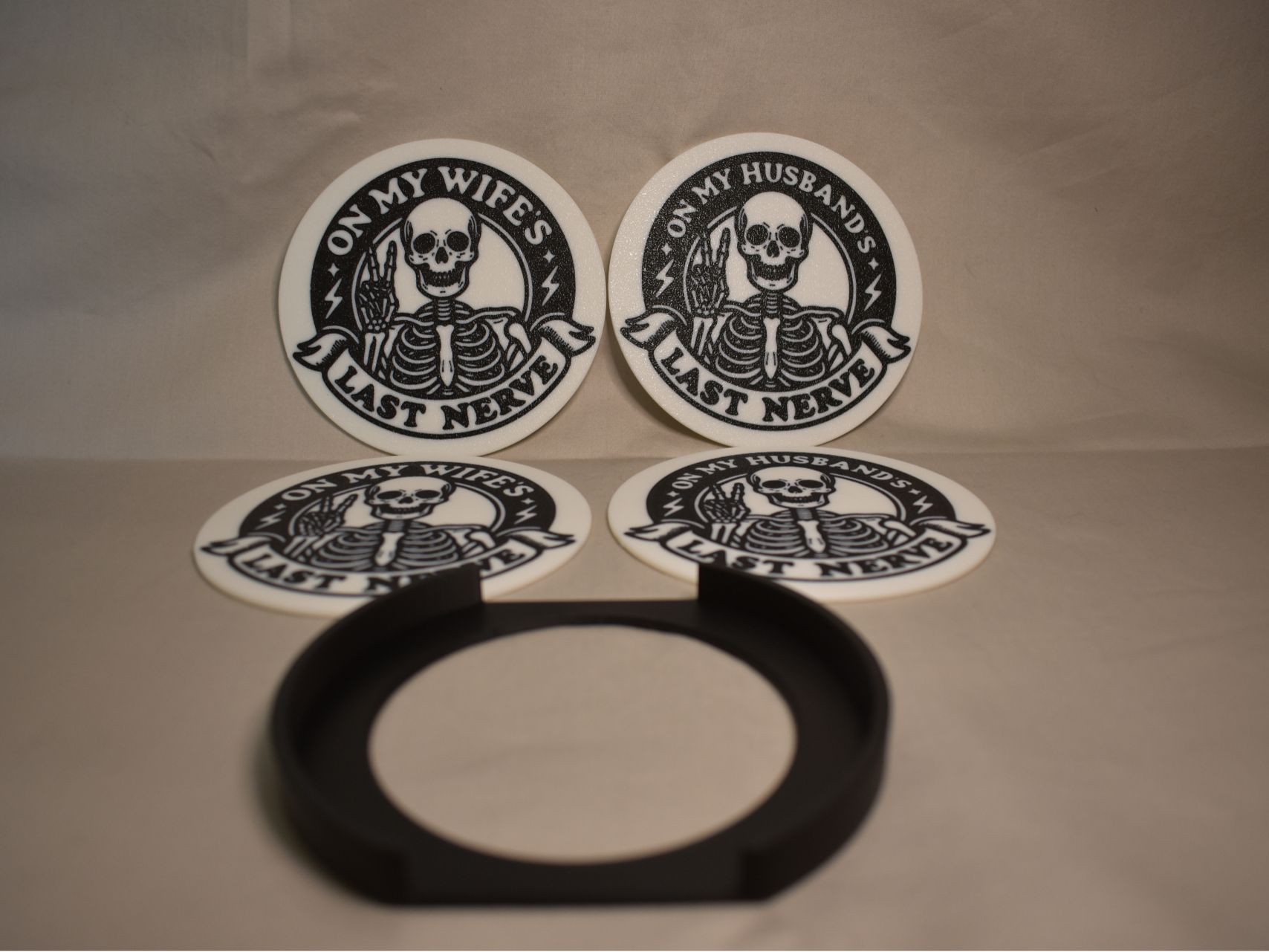 Husband and wife coaster set