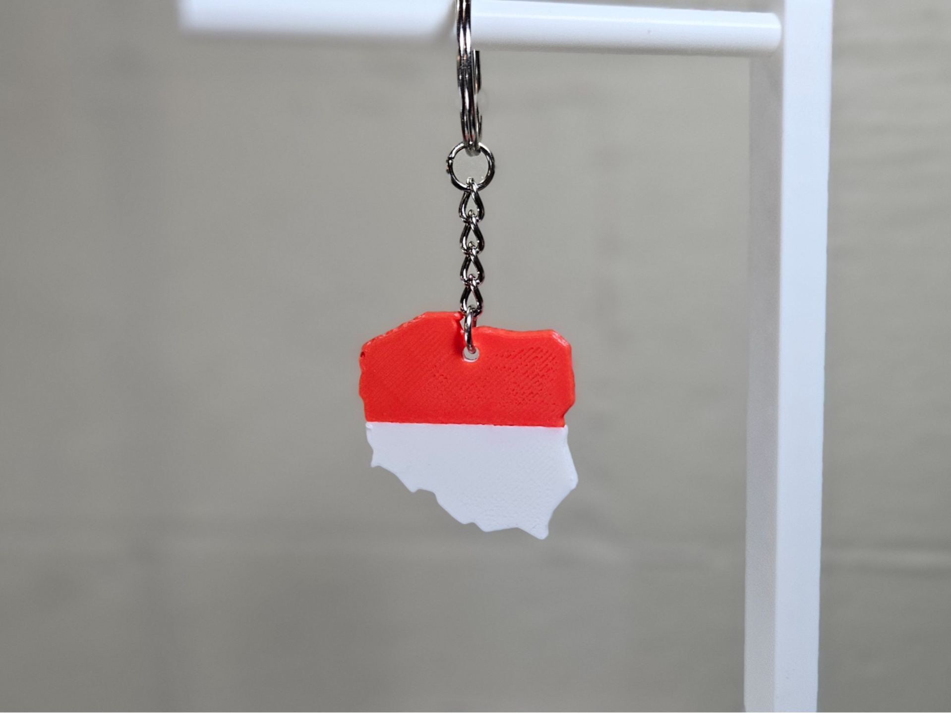 Polish Flag Keychain