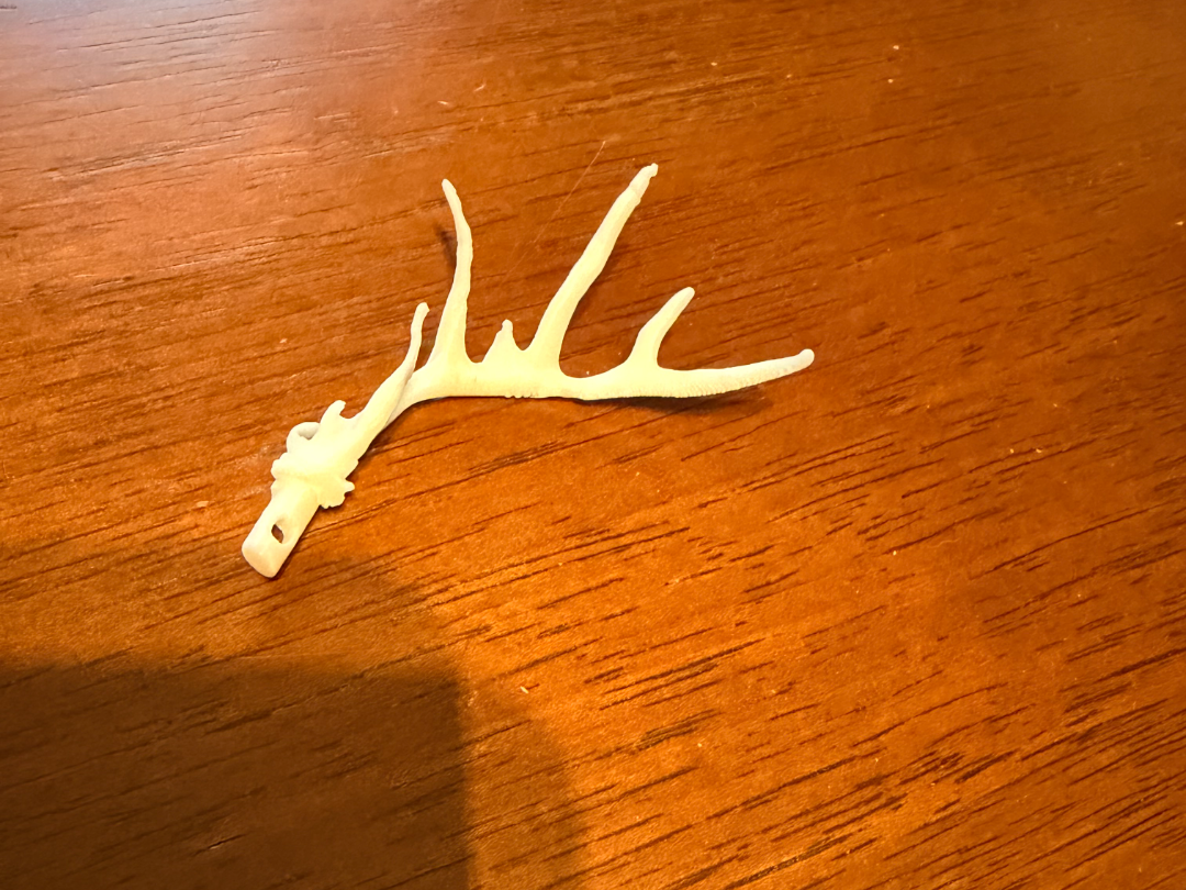 3d deer antler keychain