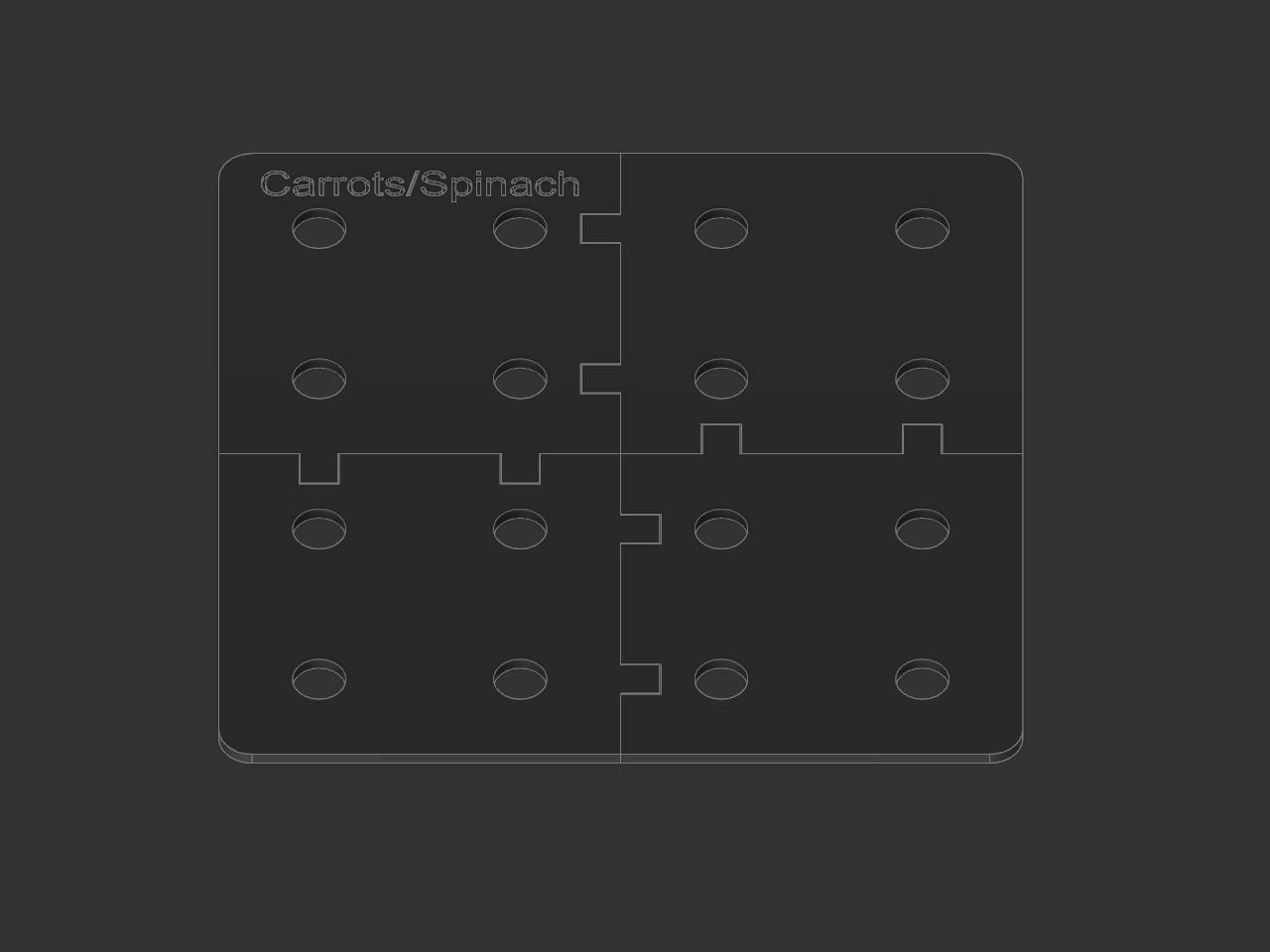 Square foot spacing guide carrot