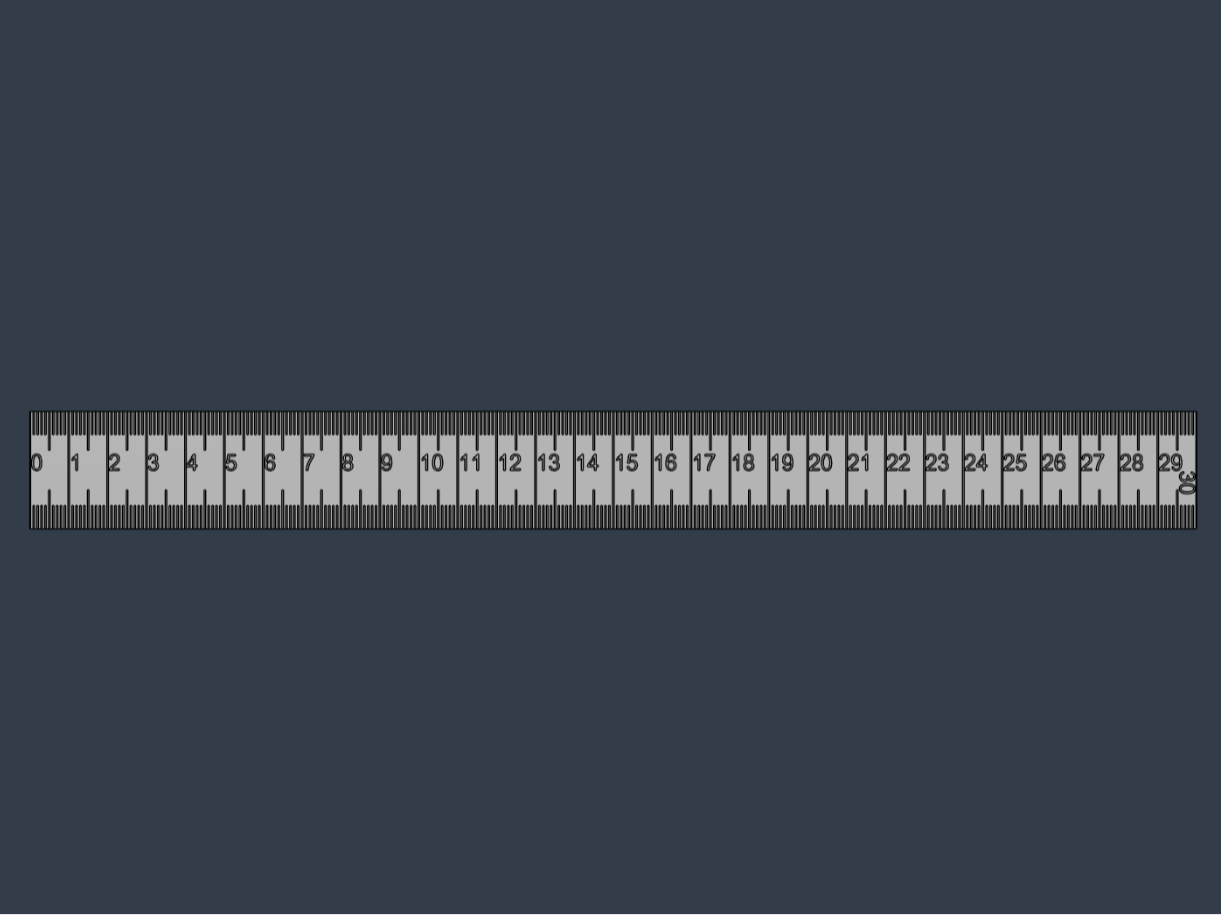 Ruler (30 cm) / Straight Line Drawer for Markers