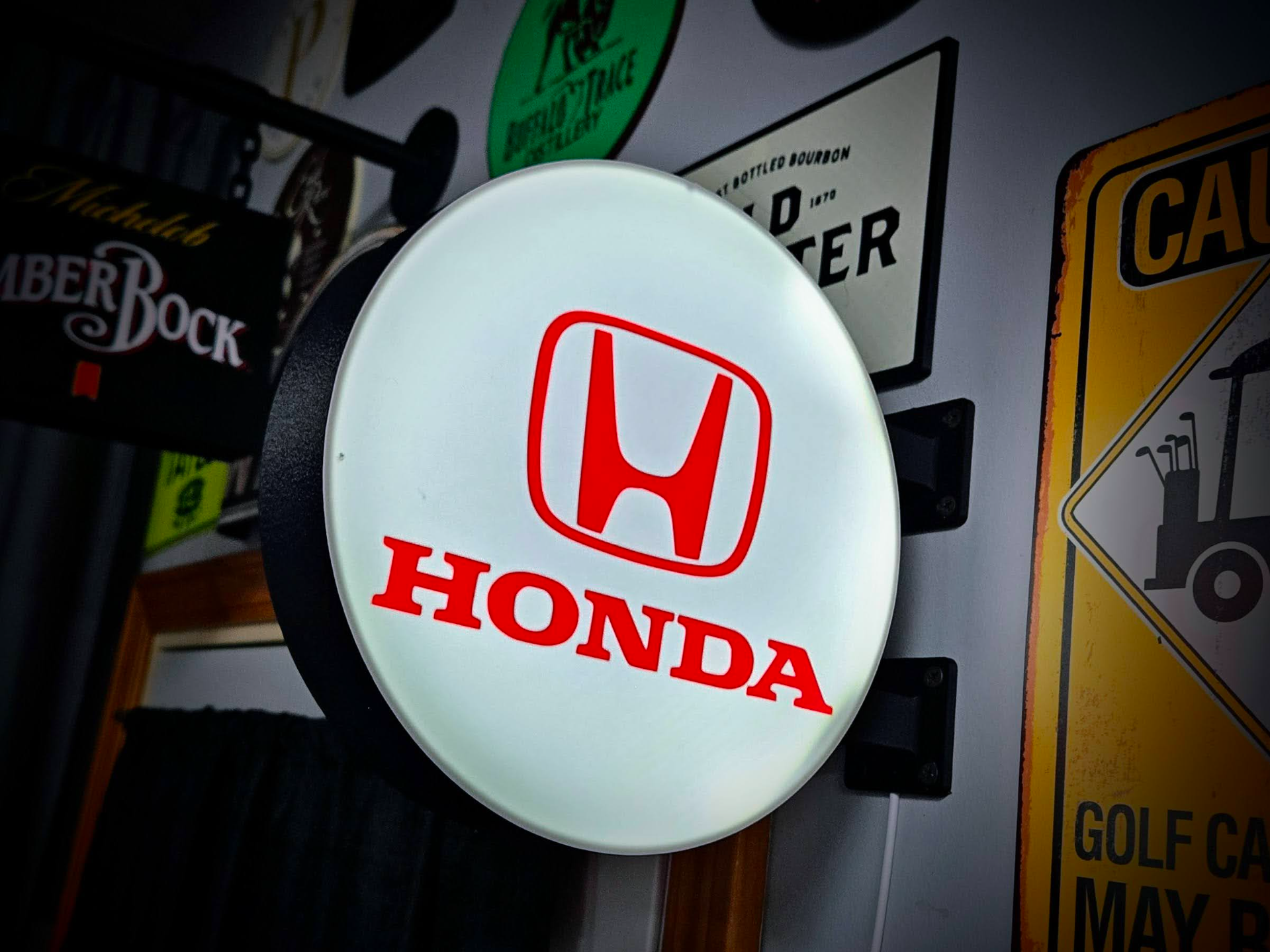 HONDA AUTO ~ 2-Sided Gas Station Lighted Sign