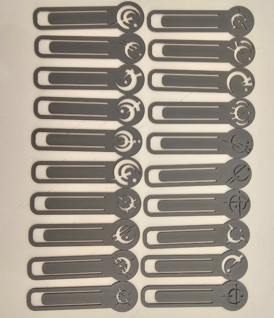 Mistborn Steel Alphabet Bookmarks - Set of 20