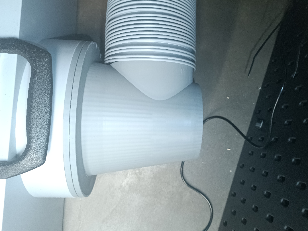 Airbrush booth tube connector 90° with magnets