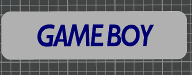 Game Boy panel with writing for the Game Boy Kiosk