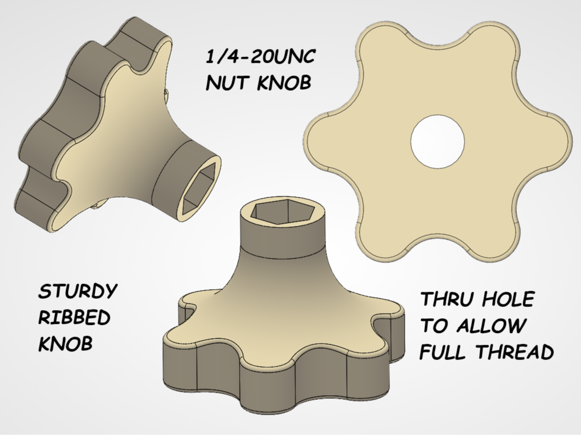 1/4-20 Knob for Imperial Nut