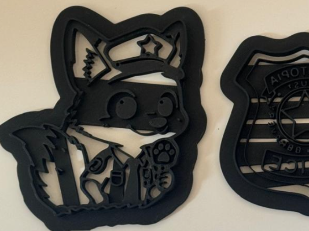 Cute Police Fox Cookie Cutter