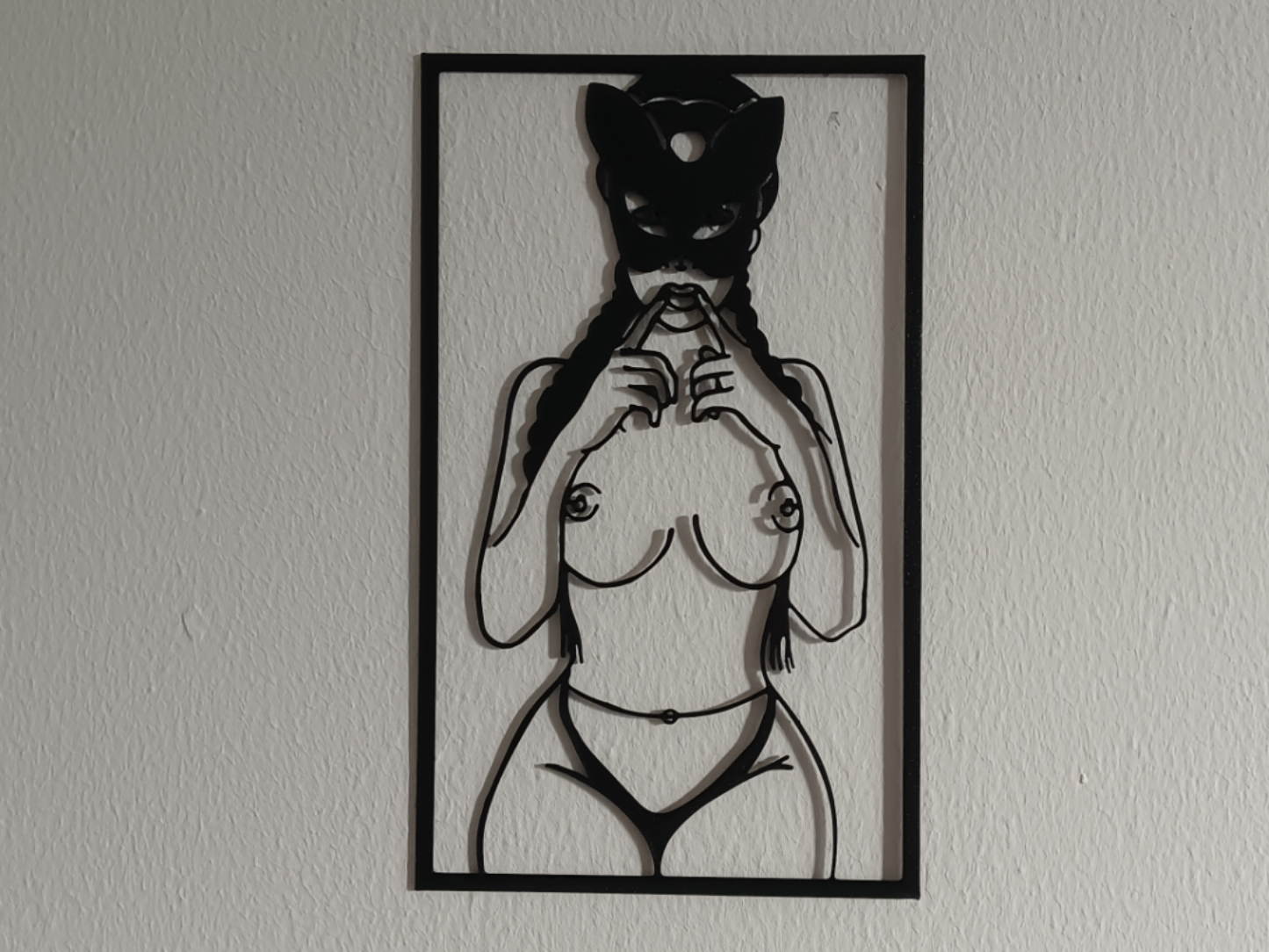 Masked Girl Walldecoration