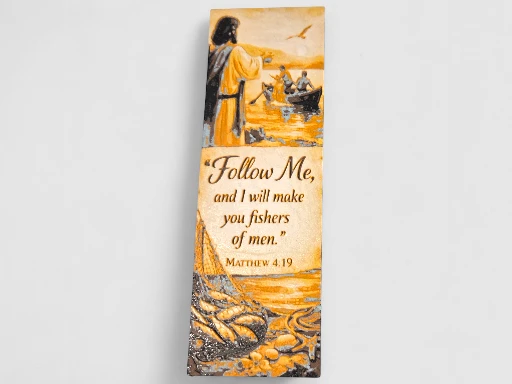 Mathew 4:19 Bible Verse 50mm by 150mm Bookmark
