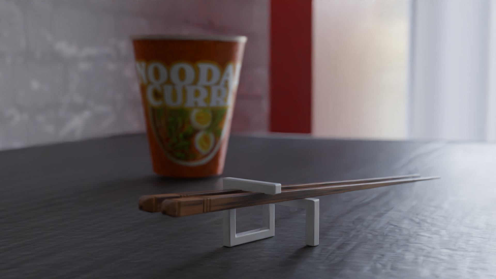 Impossible chopstick holder