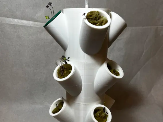 3D printed hydroponic Water Tower