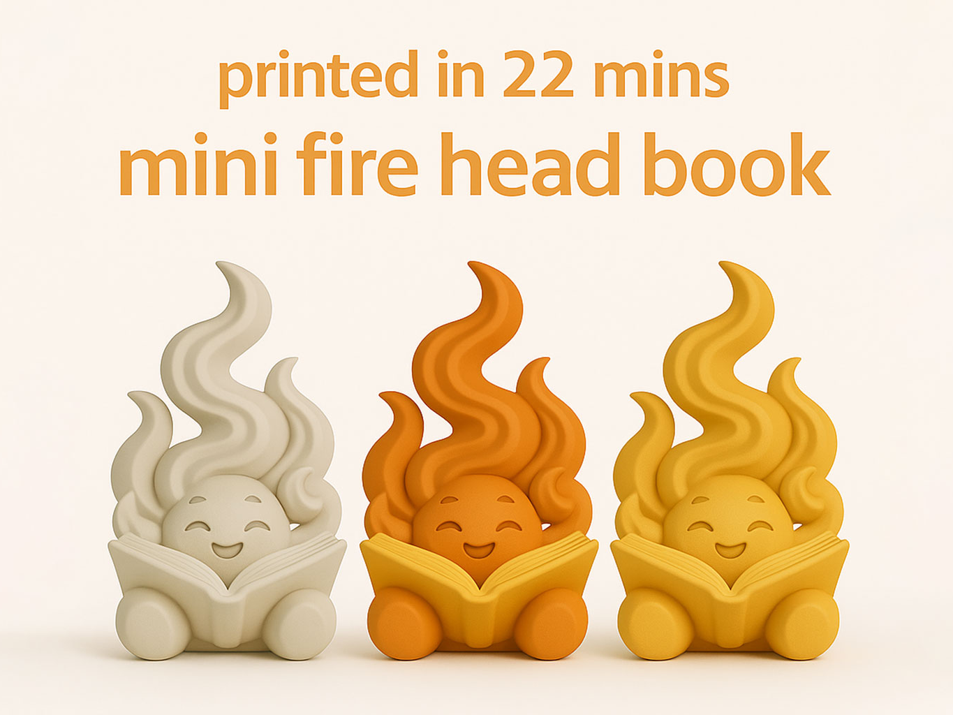 Mini Fire-Head Book – Magical Flaming Tome