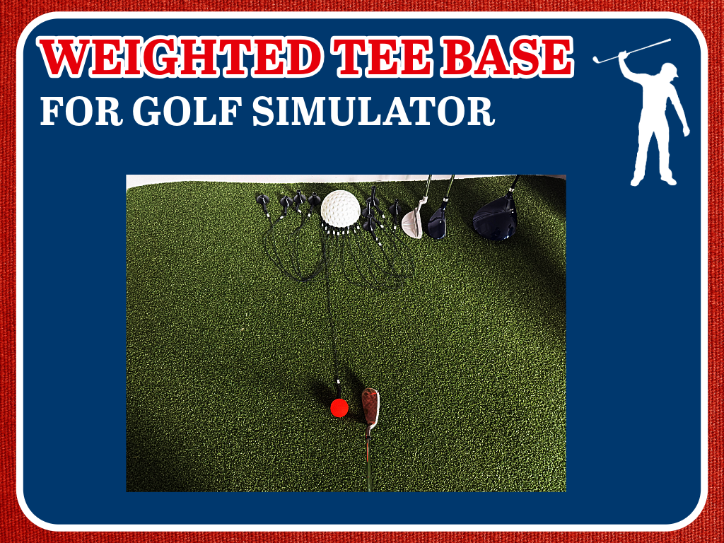 Weighted Tee Base for Golf Simulator