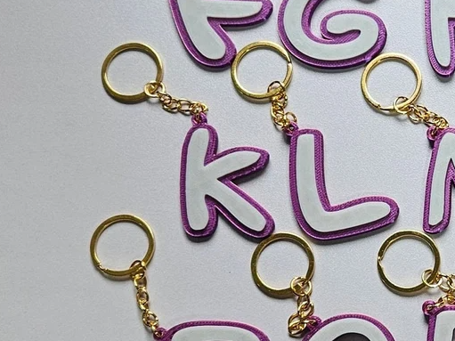 Letter K keychain