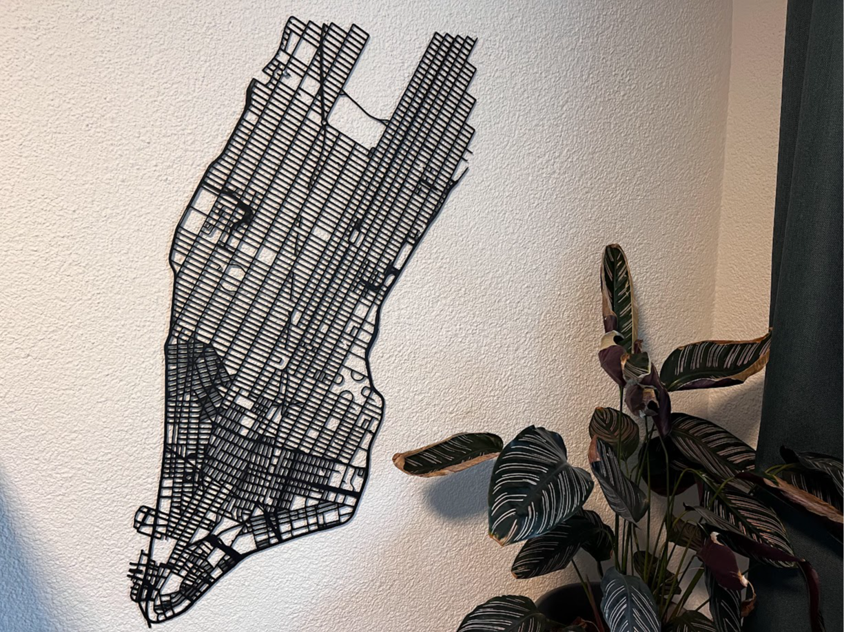 New York Manhattan Roads Wall Art
