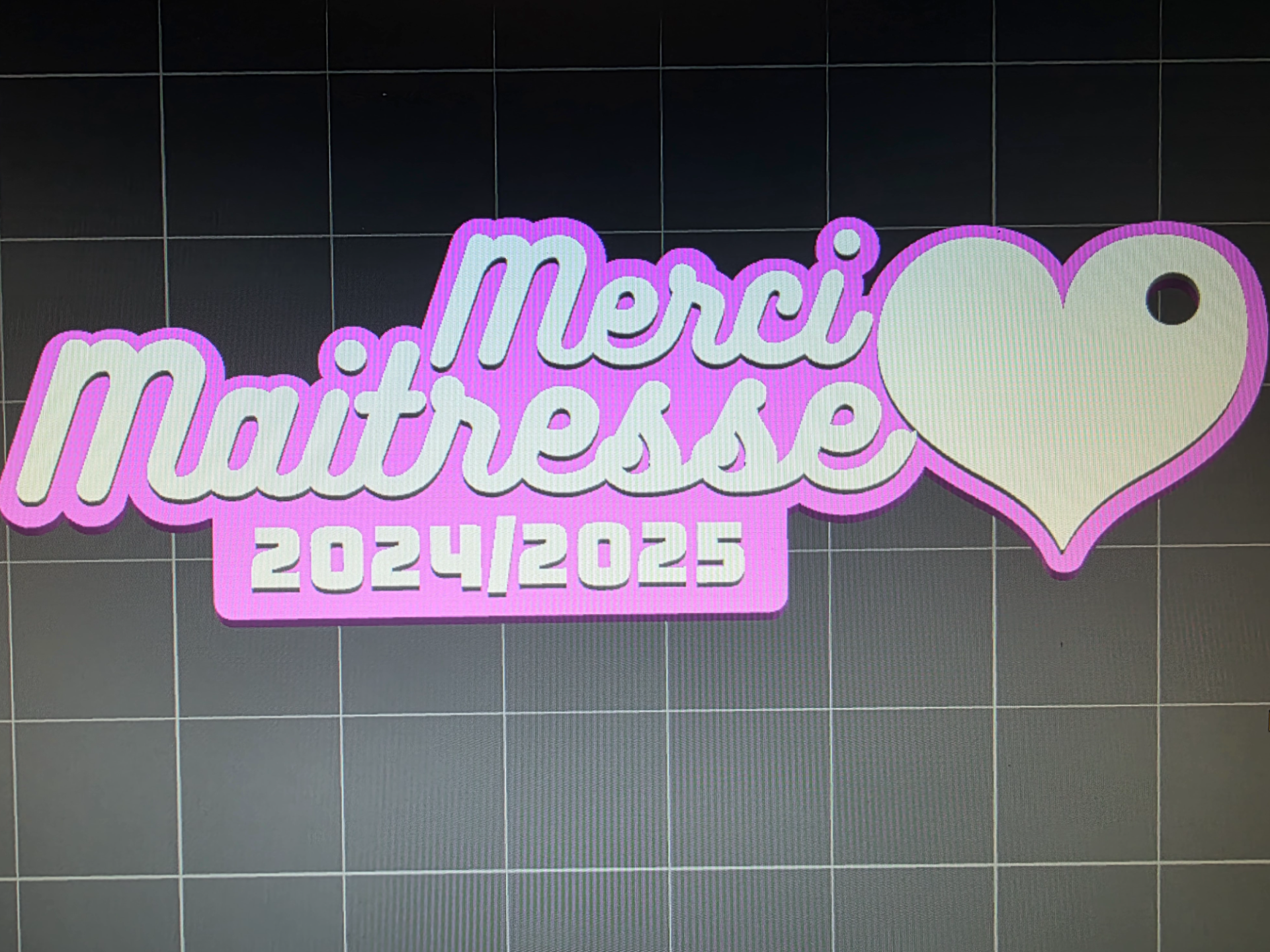 porte clé merci maitresse