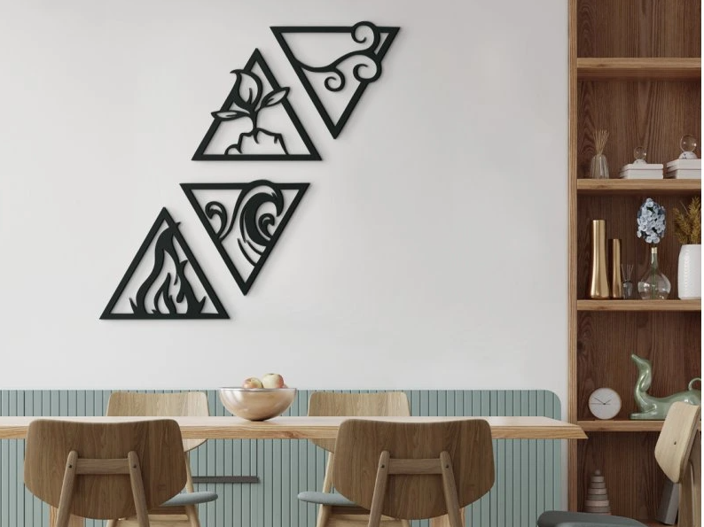 Four Elements Wall Art – Fire, Water, Earth, Air