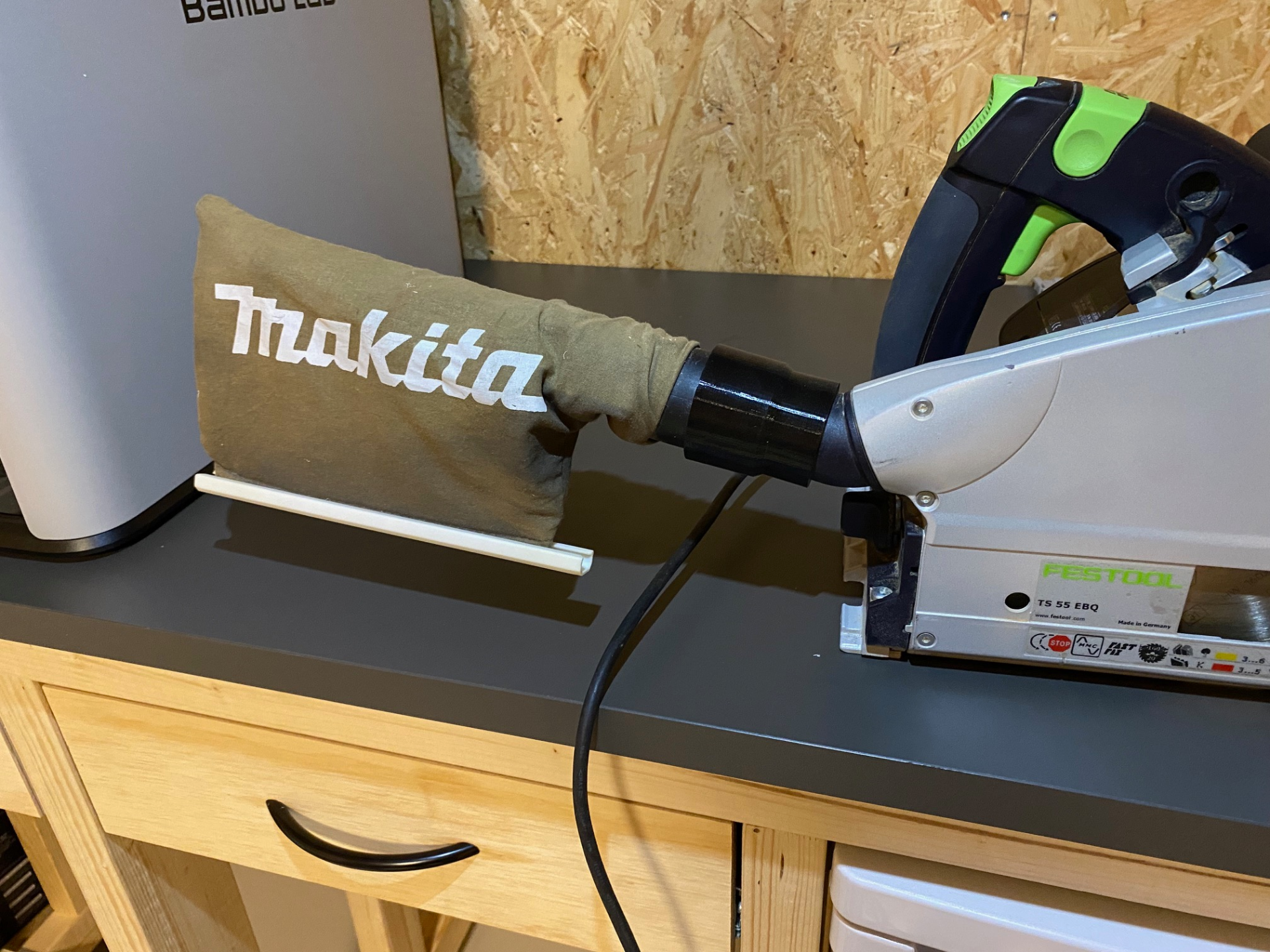 Festool TS55 to Makita dust collector adapter
