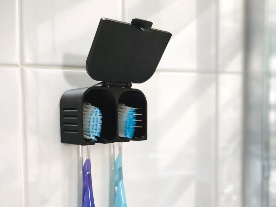 Toothbrush Wall Mount Case - No Screws