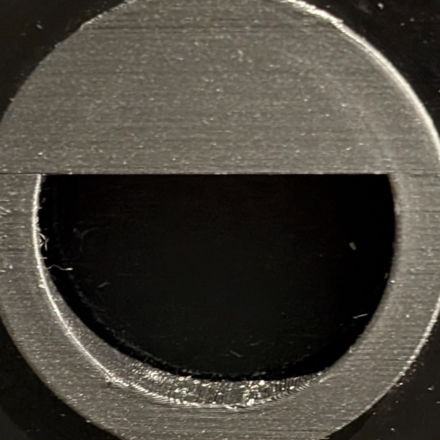 Round recessed door/closet handle