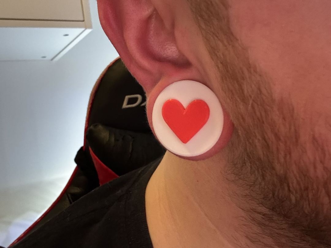 Ear Gauges 6-50mm Valentine's Heart