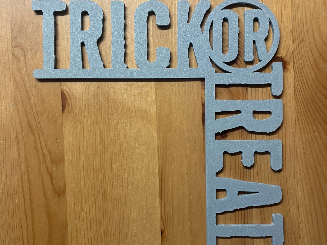 trick or treat door frame decoration