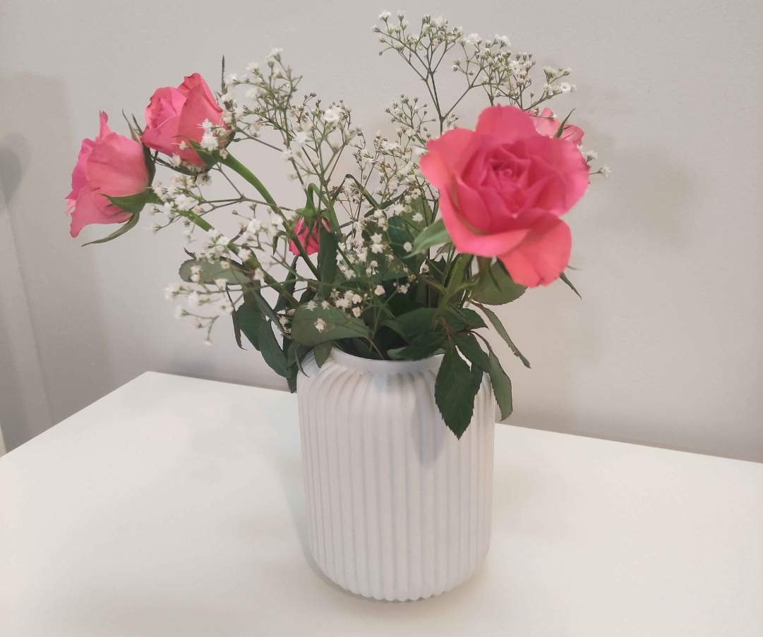 Small Vase - Fluted Vase (14 x 10 x 6,5 cm)