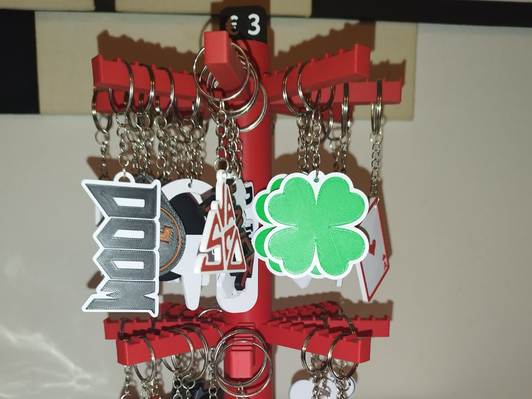 Keychain Stand rotating, whit Editable Price Tag