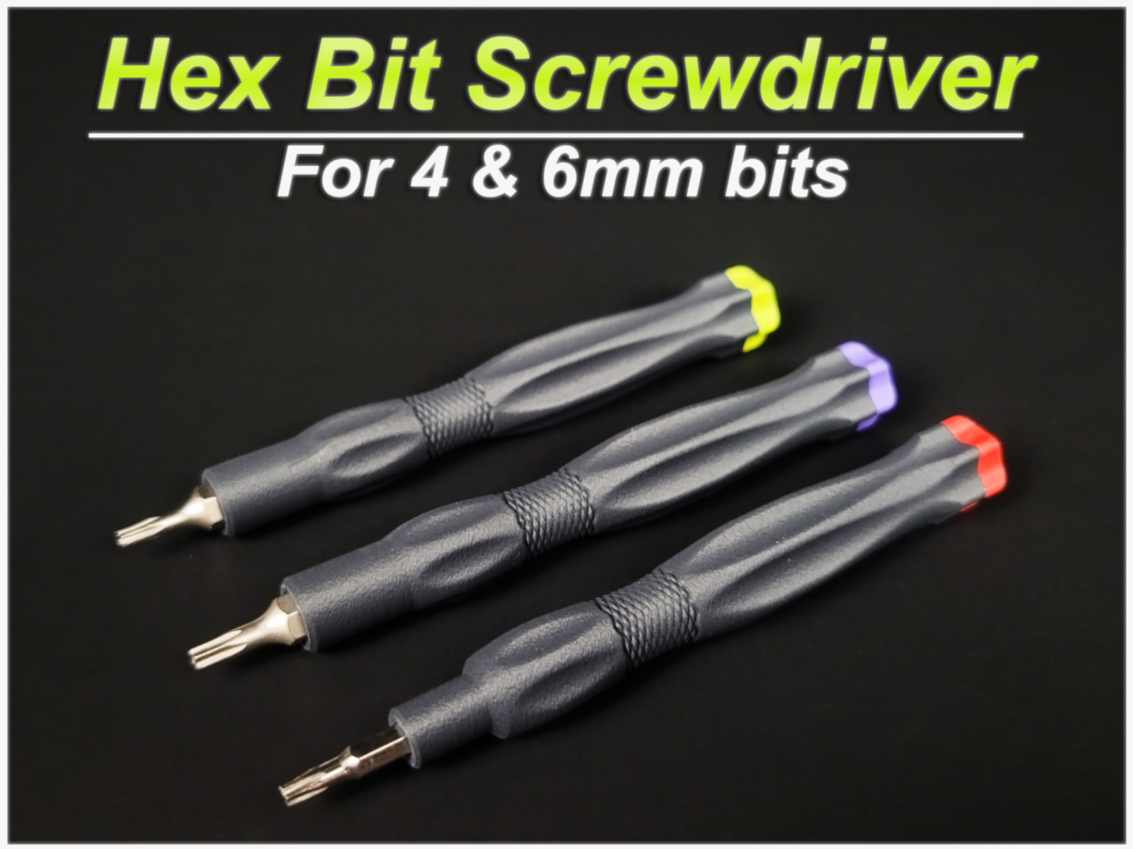 EDC Multi Bit Hex Precision Screwdriver Bit 4&6mm