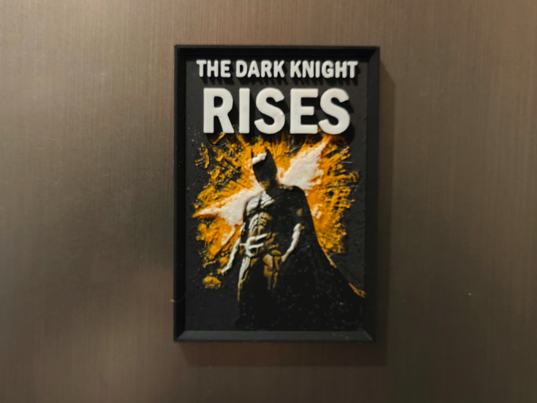 The Dark Knight Rises poster fridge magnet